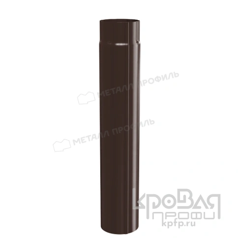 Труба водосточная МЕТАЛЛ ПРОФИЛЬ Foramina PUR D100х2000 Ral 8017 фото 1