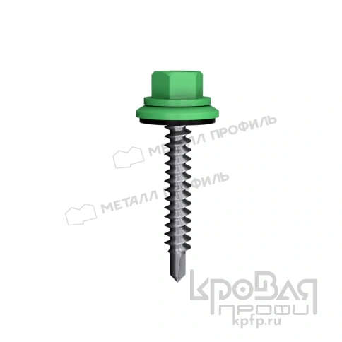Саморез 4,8х50 ROOFRetail RAL6002 (зеленый лист) фото 1