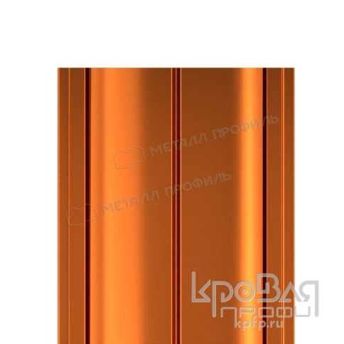 Штакетник металлический МП ELLIPSE-T 19х126 (AGNETA-20-Copper\Copper-0.5) фото 1