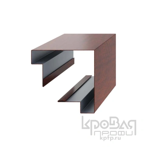 Планка угла наружного сборная верхняя 3D Woodstock 83х30х3000 (ECOSTEEL-01-МореныйДуб-0.5) фото 1