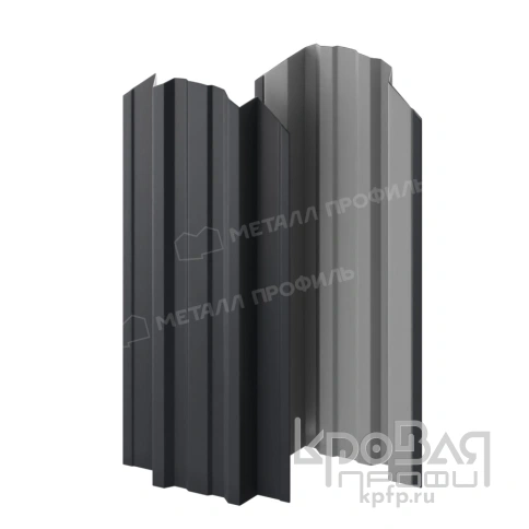 Штакетник металлический МП TRAPEZE-O 16,5х118 (PURMAN-20-7024-0.5) фото 2