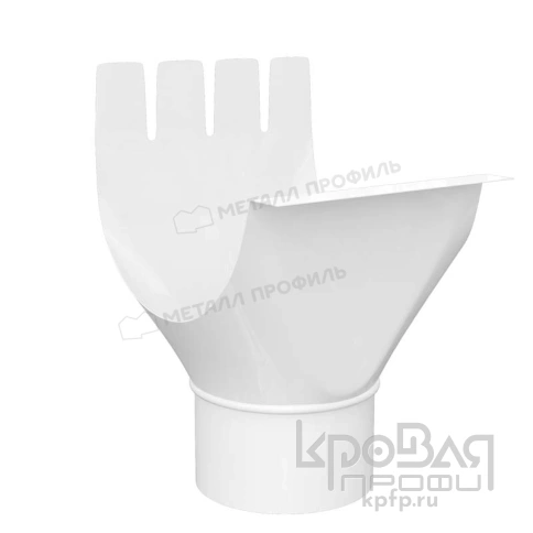 Воронка выпускная МЕТАЛЛ ПРОФИЛЬ GRANDSYSTEM D125/90 Ral 9010 фото 2