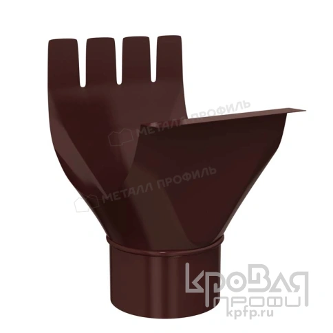 Воронка выпускная МЕТАЛЛ ПРОФИЛЬ GRANDSYSTEM D125/90 Ral 8017 фото 2