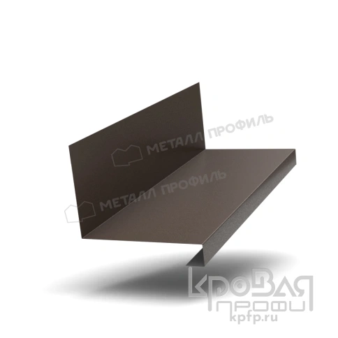 Планка примыкания нижняя к трубе FASTCLICK 150х200х2000 (VALORI-20-DarkBrown-0.5) фото 1