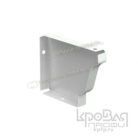 Заглушка желоба правая МЕТАЛЛ ПРОФИЛЬ БЮДЖЕТ 120х86 Ral 9003 фото 1