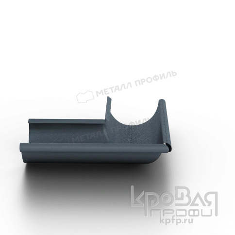 Угол желоба наружный МЕТАЛЛ ПРОФИЛЬ Foramina Freeze D125 Grey фото 3