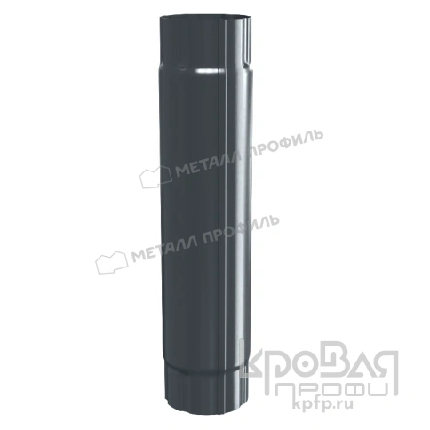 Труба соединительная МЕТАЛЛ ПРОФИЛЬ GS lite D90х1000 Ral 7024 фото 1