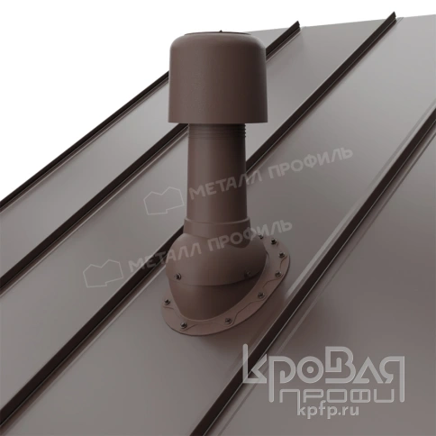 Выход вентиляции изолированный MAXI TURBO 125/160 Плоская кровля (коричневый) фото 2