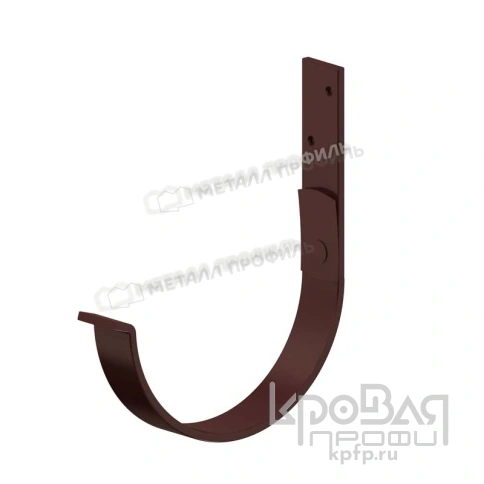 Держатель желоба карнизный МЕТАЛЛ ПРОФИЛЬ GRANDSYSTEM D125х132 Ral 8017 фото 1