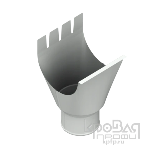 Воронка выпускная МЕТАЛЛ ПРОФИЛЬ GS lite D125/90 Ral 9003 фото 1