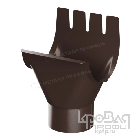 Воронка выпускная МЕТАЛЛ ПРОФИЛЬ Foramina PUR D125/100 Ral 8017 фото 1