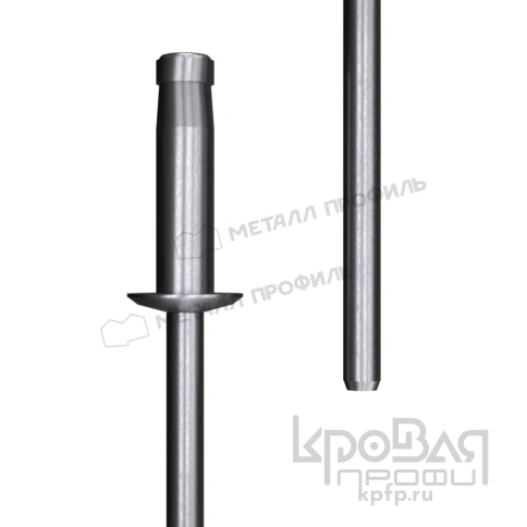 Заклепка 4,0х10 оцинк. стальная фото 1