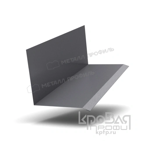 Планка примыкания верхняя к стене FASTCLICK 150х135х2000 (VALORI-20-Grey-0.5) фото 1