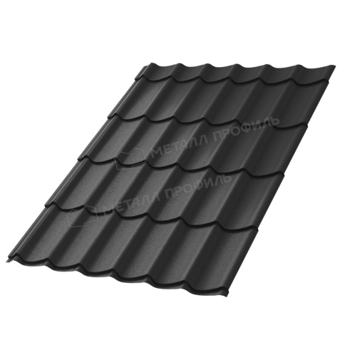 Металлочерепица МП Ламонтерра-XL (VALORI-20-DarkGrey-0.5) фото 2