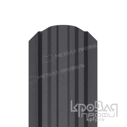 Штакетник металлический МП LАNE-O 16,5х99 (VALORI-20-Grey-0.5) фото 1