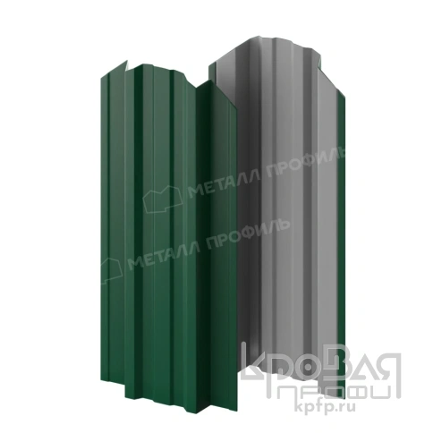 Штакетник металлический МЕТАЛЛ ПРОФИЛЬ TRAPEZE-O 16,5х118 NormanMP (ПЭ-01-6005-0.5) фото 2