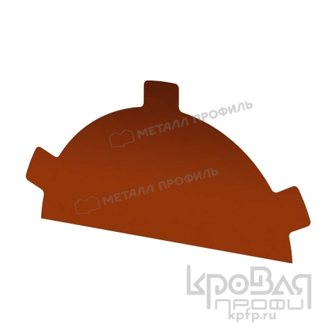 Заглушка конька круглого простая (AGNETA-20-Copper\Copper-0.5) фото 1
