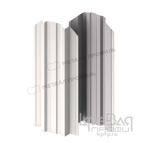 Штакетник металлический МП TRAPEZE-O 16,5х118 (PURMAN-20-9010-0.5) фото 2