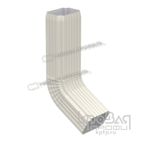 Колено трубы МЕТАЛЛ ПРОФИЛЬ БЮДЖЕТ 76х102 Ral 9003 фото 1