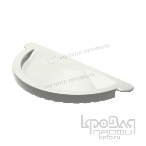 Заглушка желоба МЕТАЛЛ ПРОФИЛЬ GRANDSYSTEM D125 Ral 9010 фото 1