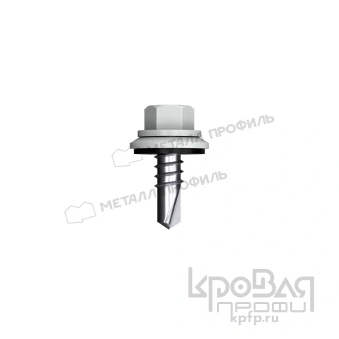 Саморез 5,5х19 ROOFRetail RAL9006 (белый аллюминий) фото 1