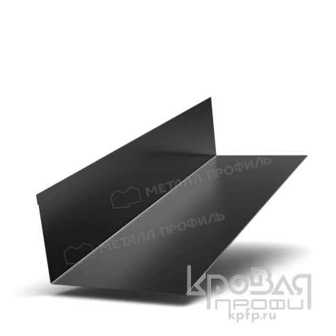 Планка примыкания верхняя 250х147х2000 (PURMAN-20-9005-0.5) фото 1