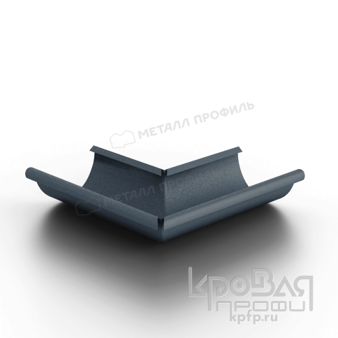 Угол желоба наружный МЕТАЛЛ ПРОФИЛЬ Foramina Freeze D125 Grey фото 2