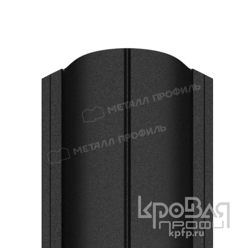 Штакетник металлический МП ELLIPSE-O 19х126 (VikingMP-01-9005-0.45) фото 1