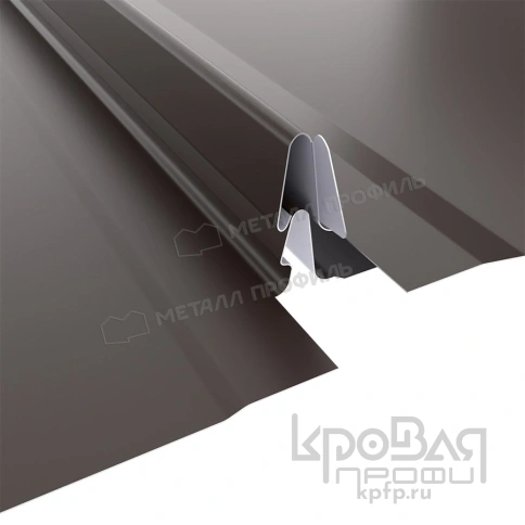 Фальцевая панель Металл Профиль FASTCLICK-Т (VALORI-20-DarkBrown-0.5) фото 2