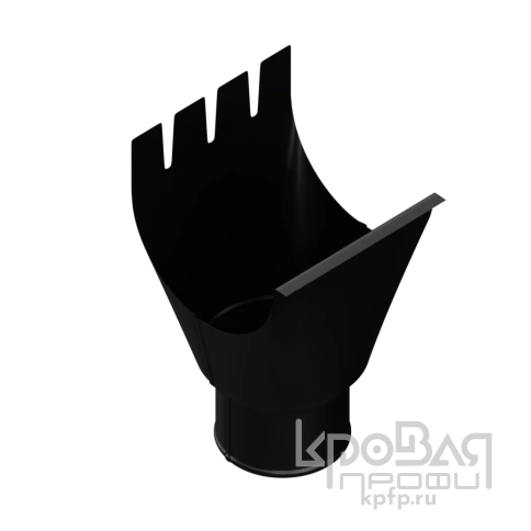 Воронка выпускная МЕТАЛЛ ПРОФИЛЬ PURMAN BLACK EDITION D125/100 Ral 9005 фото 1