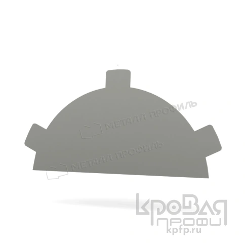 Заглушка конька круглого простая NormanMP (ПЭ-01-9002-0.5) фото 1