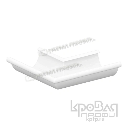 Угол желоба наружный МЕТАЛЛ ПРОФИЛЬ Foramina PUR D125 Ral 9010 фото 1