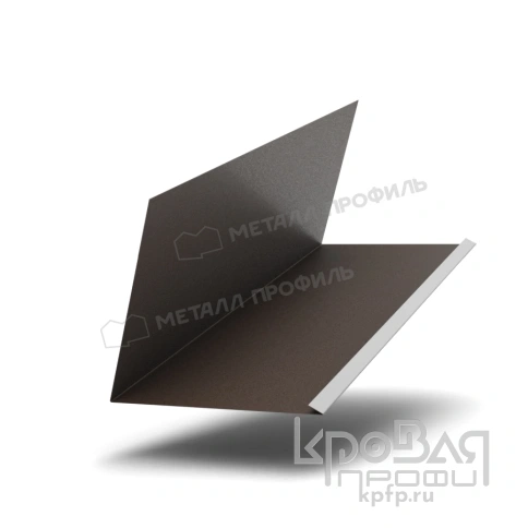 Планка примыкания верхняя к трубе FASTCLICK 250х240х2000 (VALORI-20-DarkBrown-0.5) фото 1