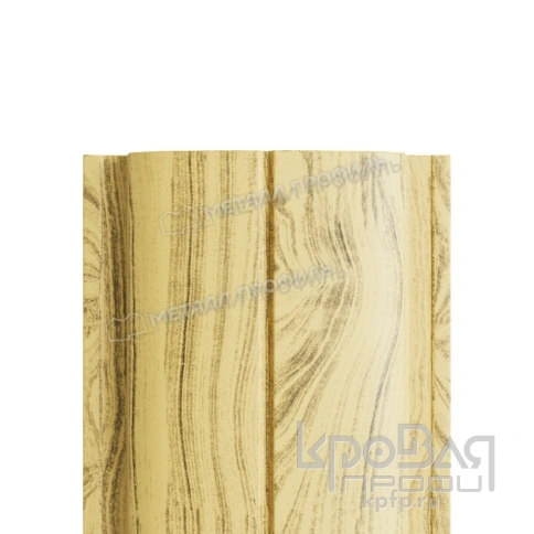 Штакетник металлический МП ELLIPSE-T 19х126 (ECOSTEEL_MA-01-Сосна-0.5) фото 1