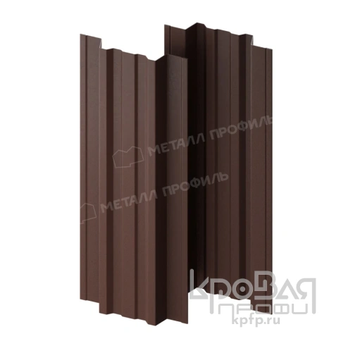 Штакетник металлический МП TRAPEZE-T 16,5х118 (VikingMP Д-01-8017\8017-0.45) фото 2