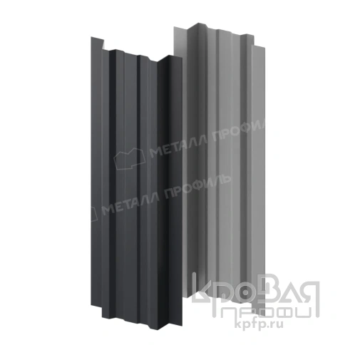 Штакетник металлический МП LАNE-T 16,5х99 (PURMAN-20-7024-0.5) фото 2