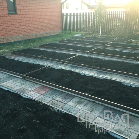 Садовая грядка металлическая оцинкованная с полимерным покрытием ТИМЕР 3000х1000 мм, Цвет: Серый графит фото 1