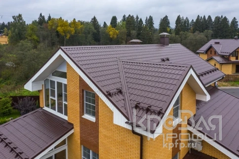 Металлочерепица МЕТАЛЛ ПРОФИЛЬ Ламонтерра NormanMP (ПЭ-01-8017-0.5) фото 3