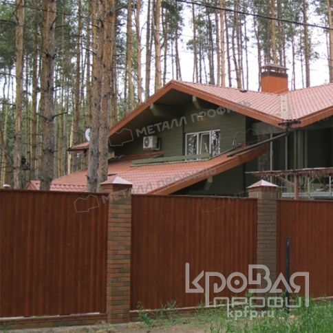 Профилированный лист С-8х1150-B (ECOSTEEL_MA-01-МореныйДуб-0,5) фото 2