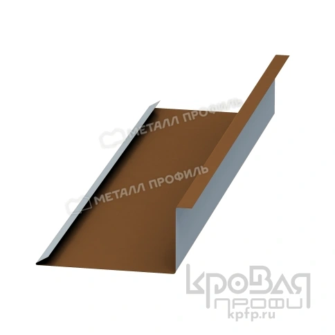 Планка примыкания нижняя 250х122х2000 (PURMAN-20-Argillite-0.5) фото 1