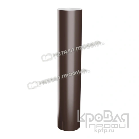 Труба водосточная D150х3000 (ПЭ-01-8017-0.5) фото 1