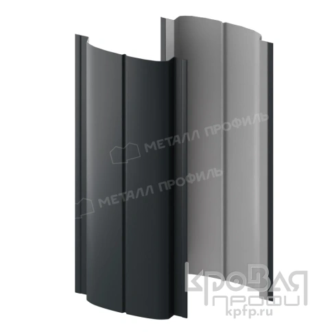 Штакетник металлический МП ELLIPSE-T 19х126 NormanMP (ПЭ-01-7016-0.5) фото 2