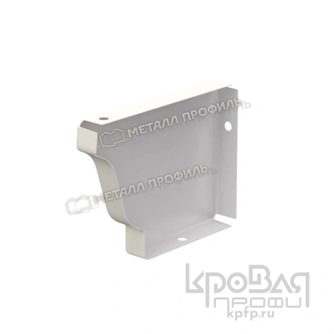 Заглушка желоба левая МЕТАЛЛ ПРОФИЛЬ БЮДЖЕТ 120х86 Ral 9003 фото 1
