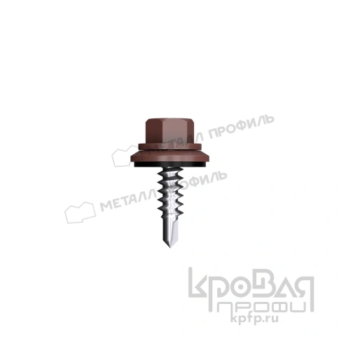 Саморез 4,8х28 ROOFRetail RAL8019 (серо-коричневый) фото 1