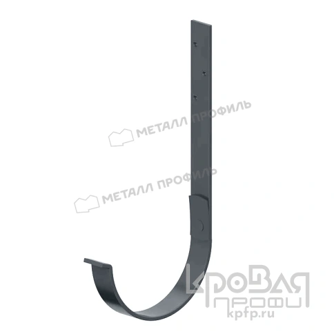 Держатель желоба МЕТАЛЛ ПРОФИЛЬ GS lite D125х280 Ral 7024 фото 1