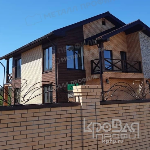 Сайдинг МЕТАЛЛ ПРОФИЛЬ Lбрус-15х240 (ECOSTEEL_MA-01-МореныйДуб-0.5) фото 6