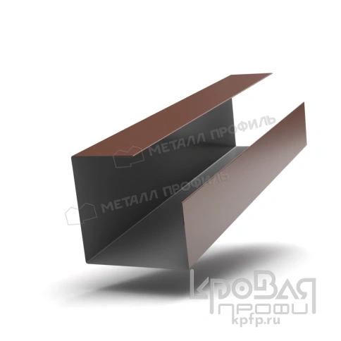 Планка угла внутреннего сборная нижняя Woodstock 50х30х3000 NormanMP (ПЭ-01-8017-0.5) фото 1