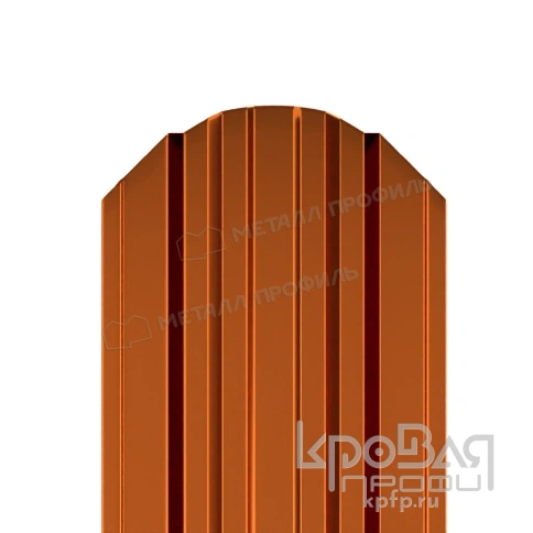 Штакетник металлический МП TRAPEZE-O 16,5х118 (AGNETA-20-Copper\Copper-0.5) фото 1