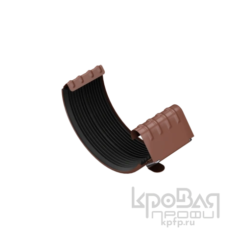 Соединитель желоба МЕТАЛЛ ПРОФИЛЬ Foramina PUR D125 Ral 8017 фото 1