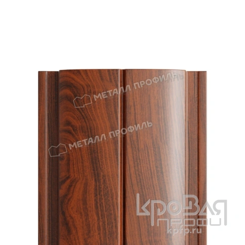 Штакетник металлический МП ELLIPSE-T 19х126 (ECOSTEEL-01-МореныйДуб-0.5) фото 1